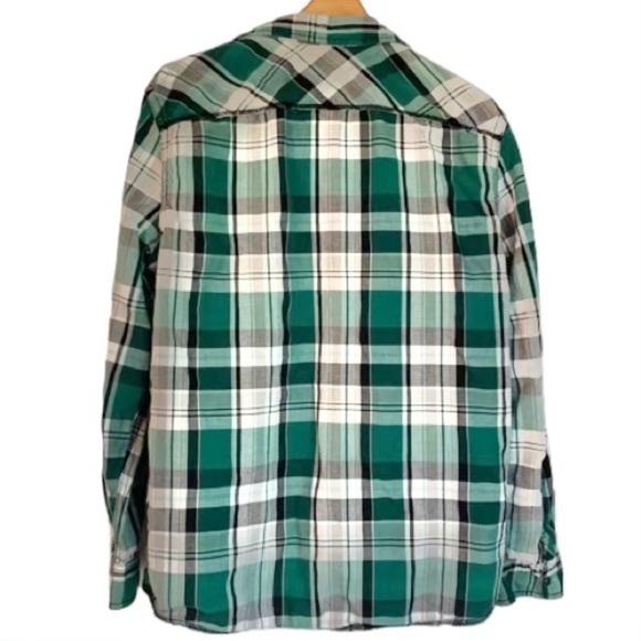 Route 66 Green Plaid With Snap Button Down Front - Picture 10 of 10